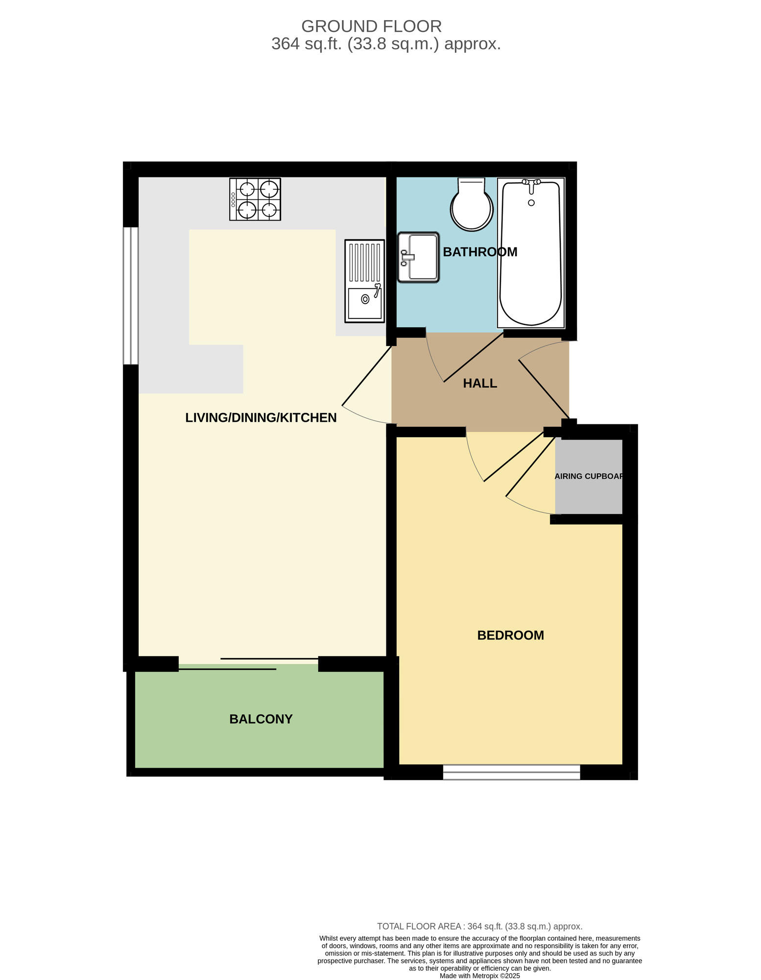 Floorplan of 1 bedroom  Flat for sale, Pennyroyal Road, Stockton-on-Tees, Durham, TS18