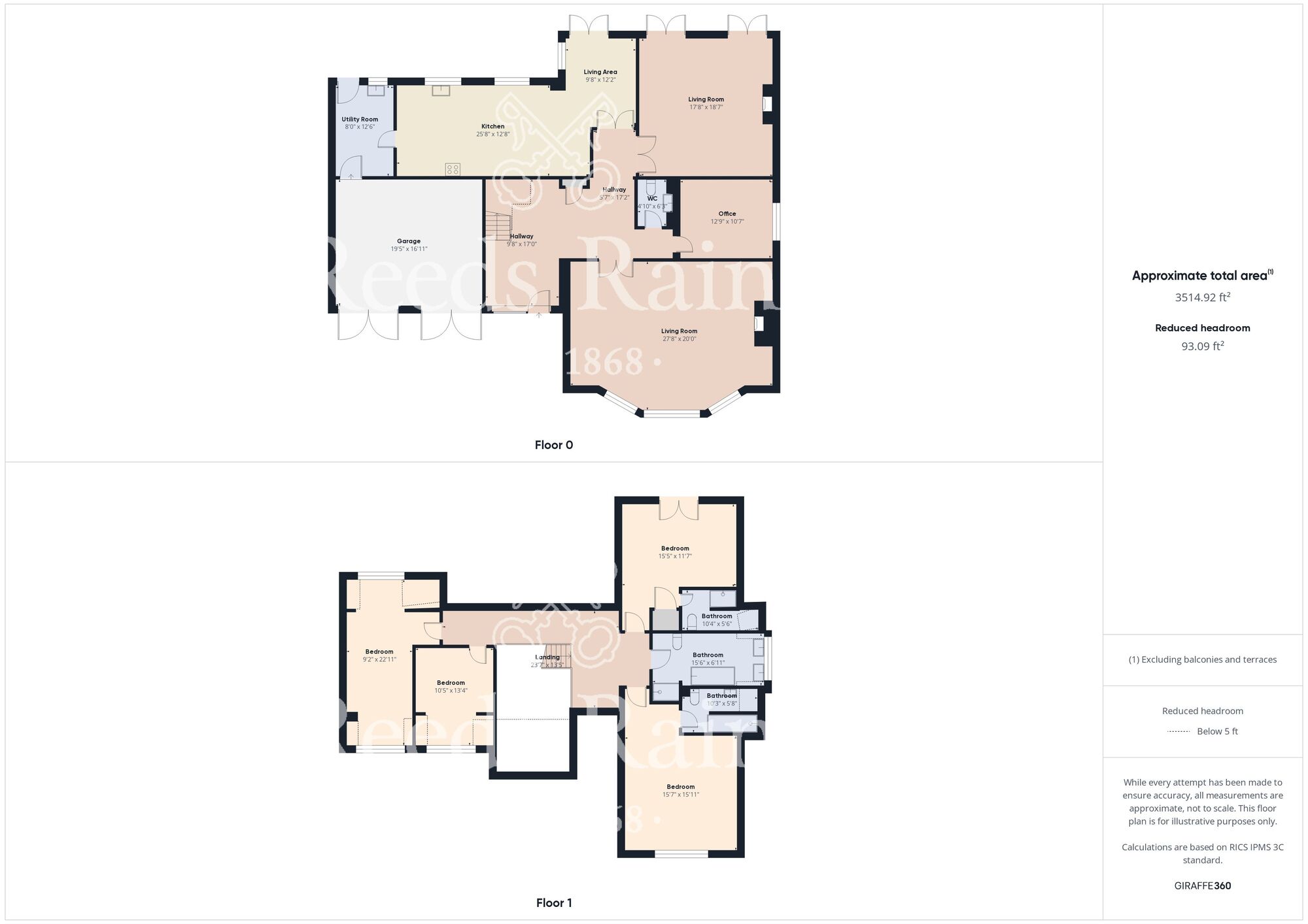 Floorplan of 4 bedroom Detached House for sale, Letch Lane, Stockton-on-Tees, Durham, TS21