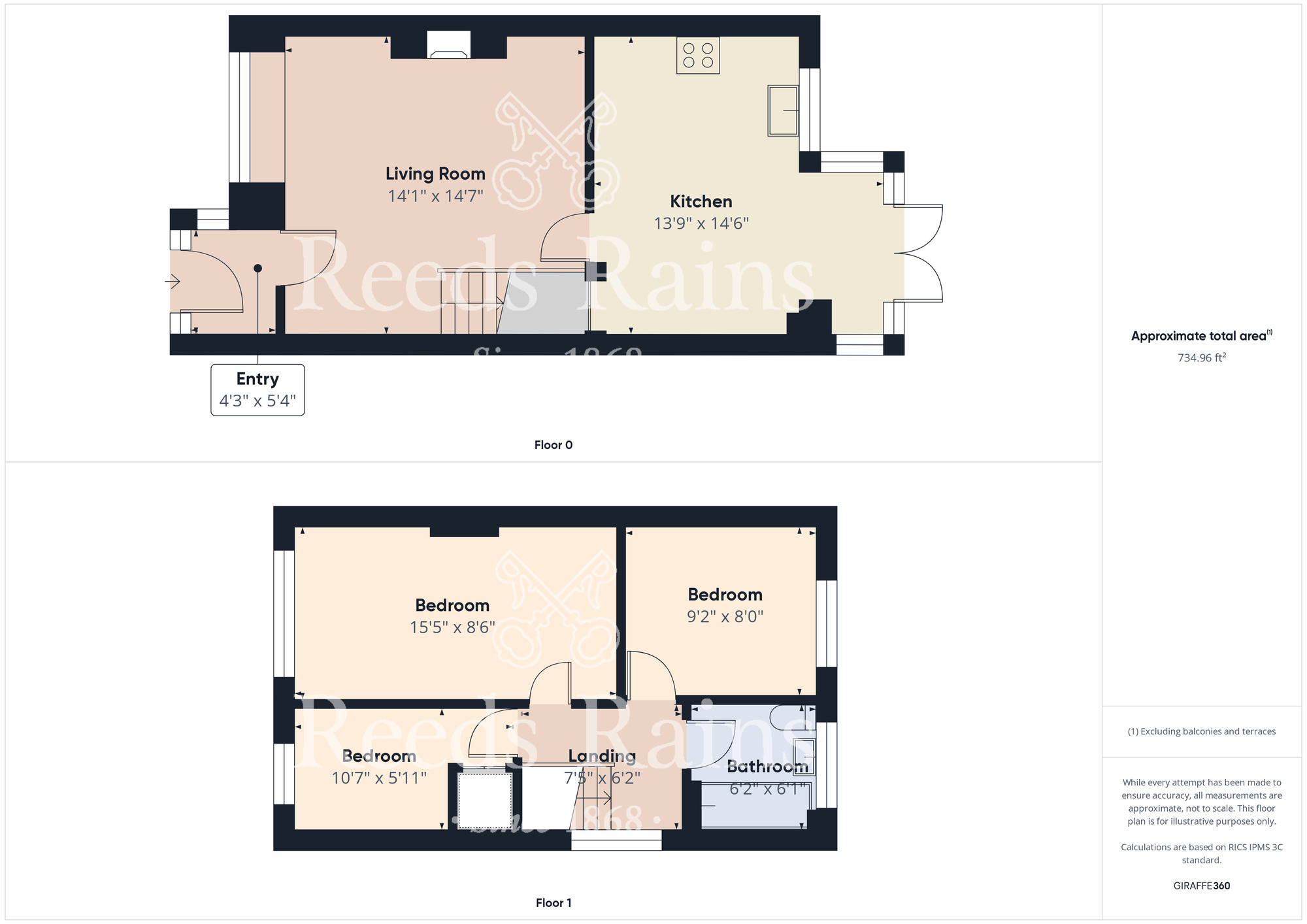 Floorplan of 3 bedroom Semi Detached House for sale, Harrowgate Lane, Stockton-on-Tees, Durham, TS19