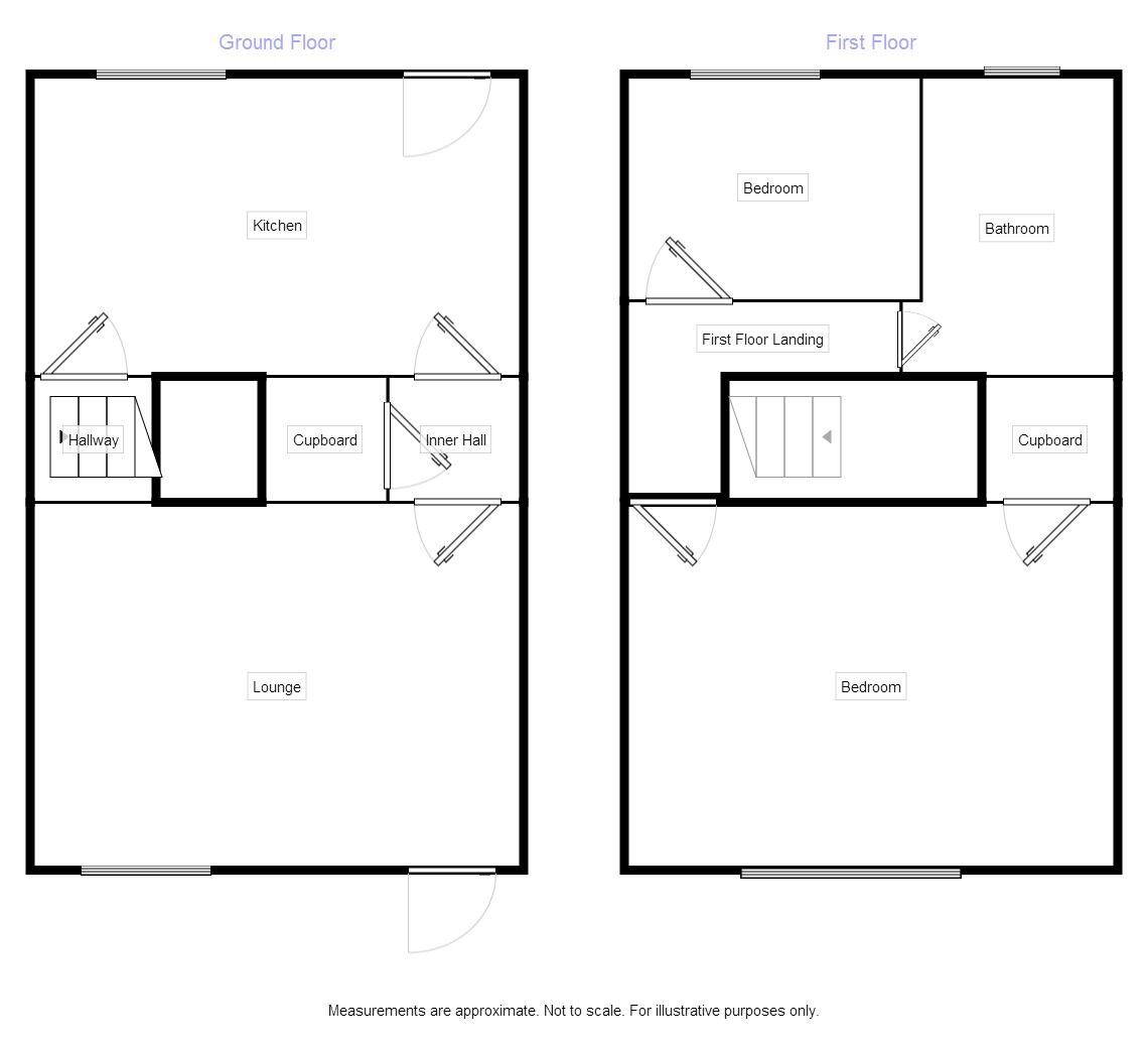 Floorplan of 2 bedroom Mid Terrace House to rent, Church View, Wakefield, West Yorkshire, WF1