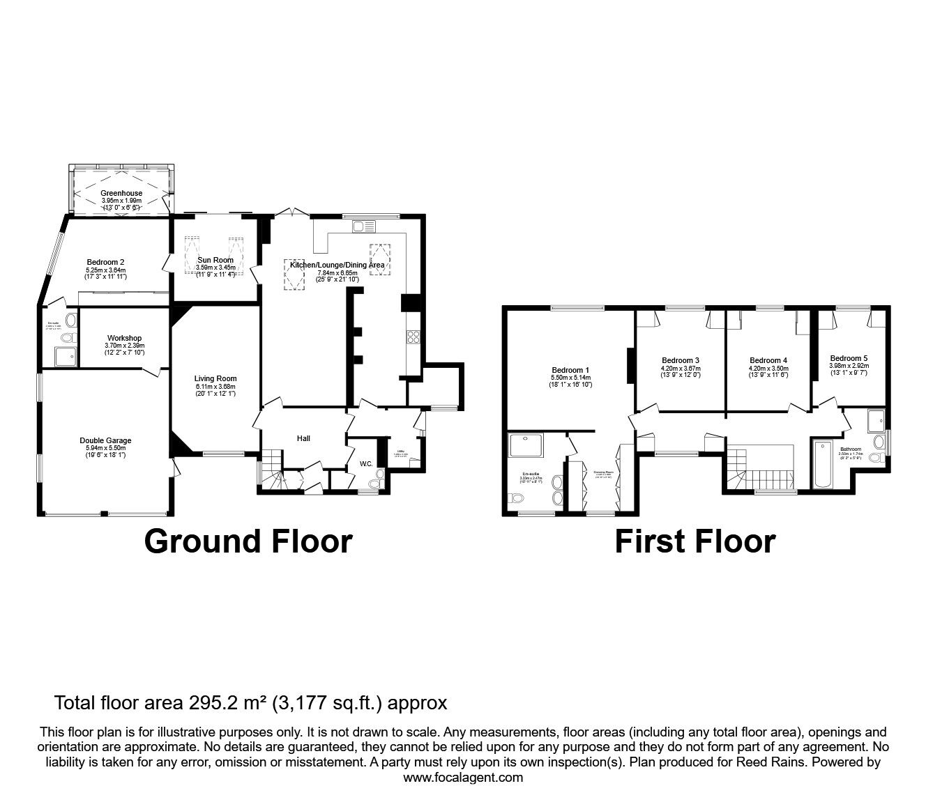 Floorplan of 5 bedroom Detached House for sale, School Lane, Walton, West Yorkshire, WF2