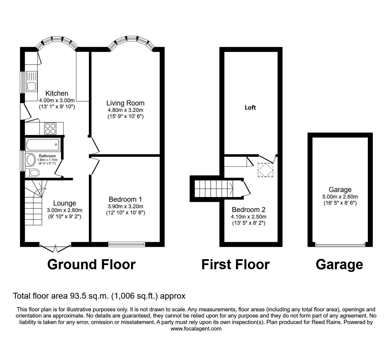 Floorplan of 2 bedroom Detached Bungalow for sale, Hollin Drive, Durkar, West Yorkshire, WF4