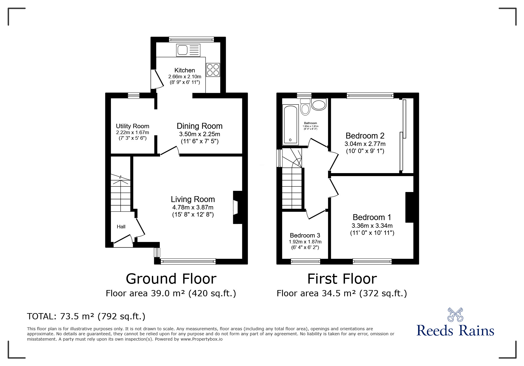 Floorplan of 3 bedroom Semi Detached House for sale, Silcoates Lane, Wrenthorpe, West Yorkshire, WF2