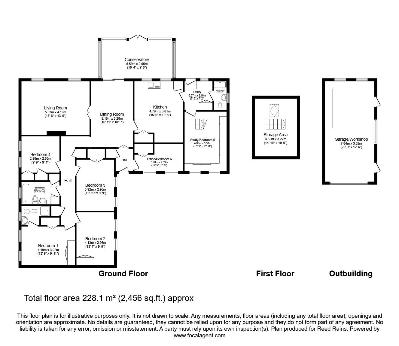 Floorplan of 4 bedroom Detached Bungalow for sale, Slack Lane, Crofton, West Yorkshire, WF4