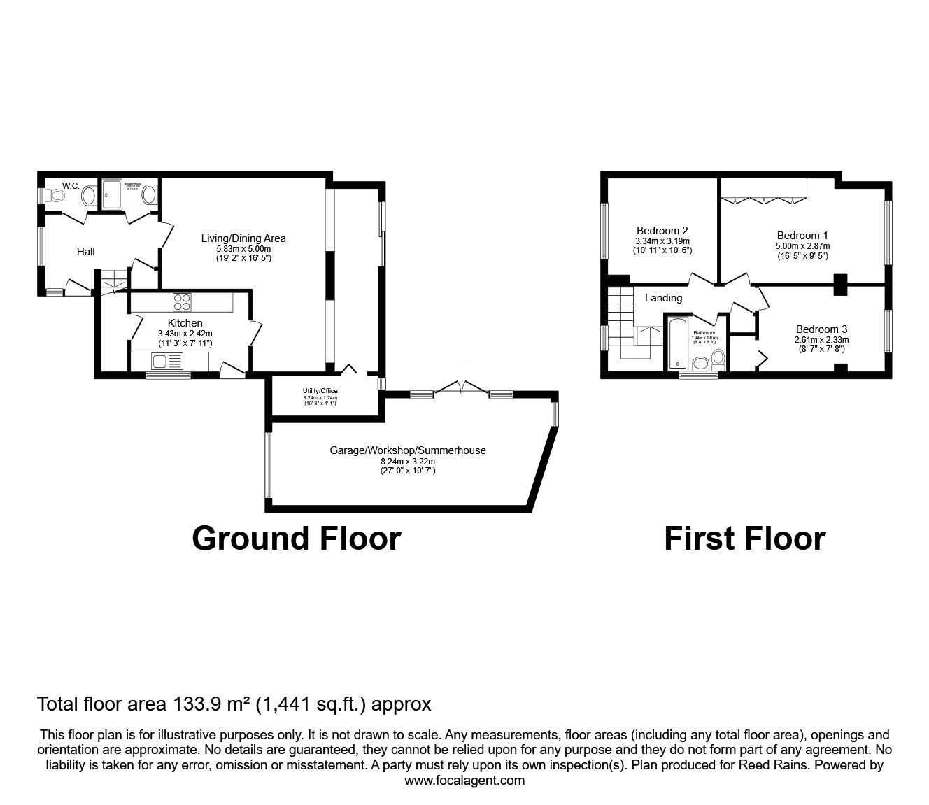 Floorplan of 3 bedroom Semi Detached House for sale, Wavell Grove, Wakefield, West Yorkshire, WF2