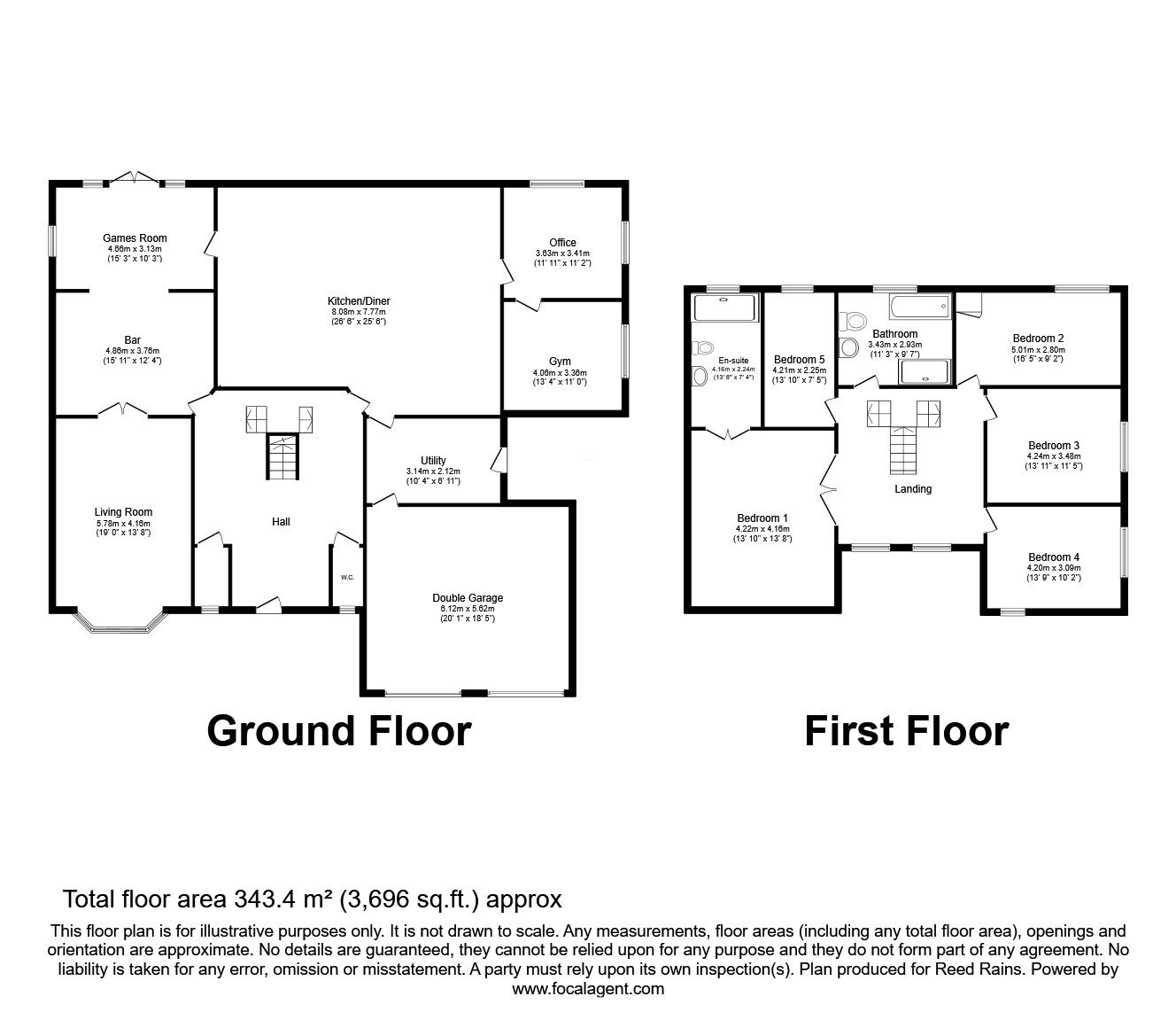 Floorplan of 5 bedroom Detached House for sale, Church Croft, Lofthouse, West Yorkshire, WF3