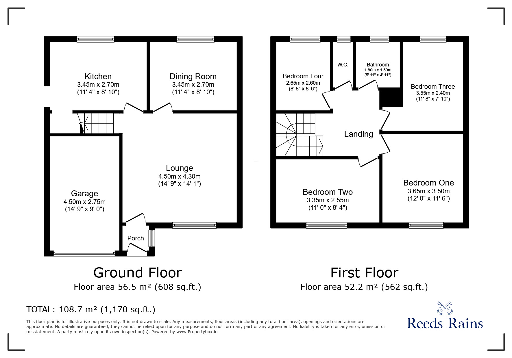 Floorplan of 4 bedroom Detached House for sale, Barnstone Vale, Wakefield, West Yorkshire, WF1