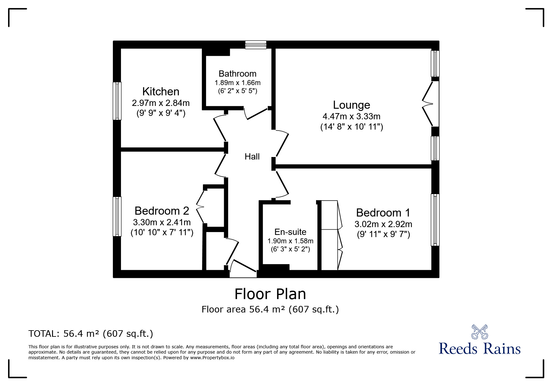 Floorplan of 2 bedroom  Flat for sale, Bluebell Road, East Ardsley, West Yorkshire, WF3