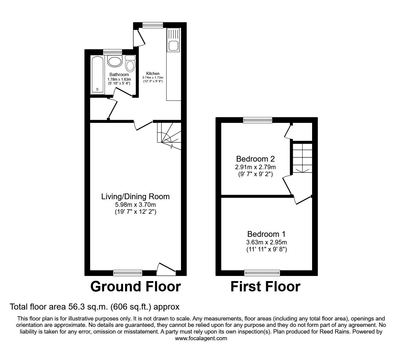 Floorplan of 2 bedroom Mid Terrace House to rent, Morecambe Street, Liverpool, Merseyside, L6