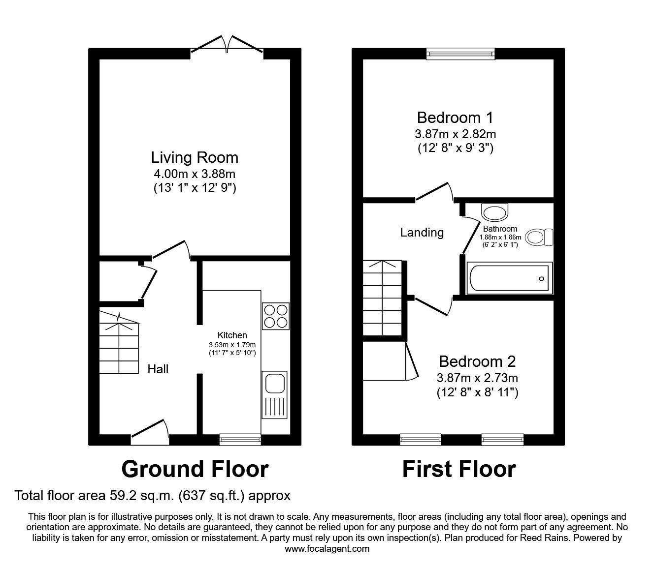 Floorplan of 2 bedroom Mid Terrace House for sale, Ashwater Road, Liverpool, Merseyside, L12