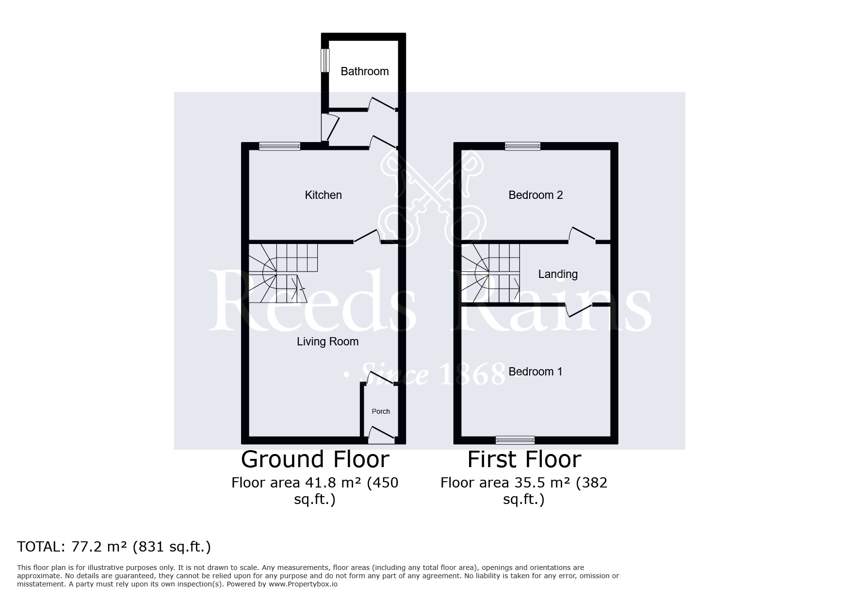 Floorplan of 2 bedroom Mid Terrace House for sale, Peveril Street, Liverpool, Merseyside, L9