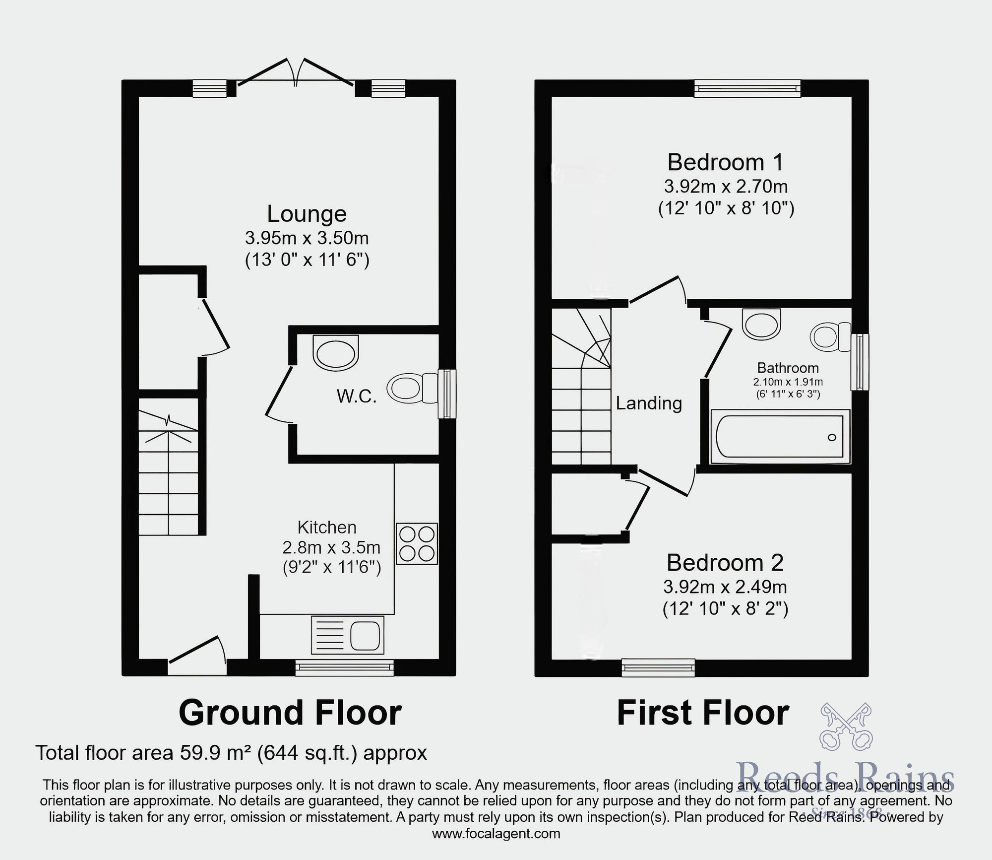 Floorplan of 2 bedroom Semi Detached House for sale, Pandan Road, Norris Green, Merseyside, L11