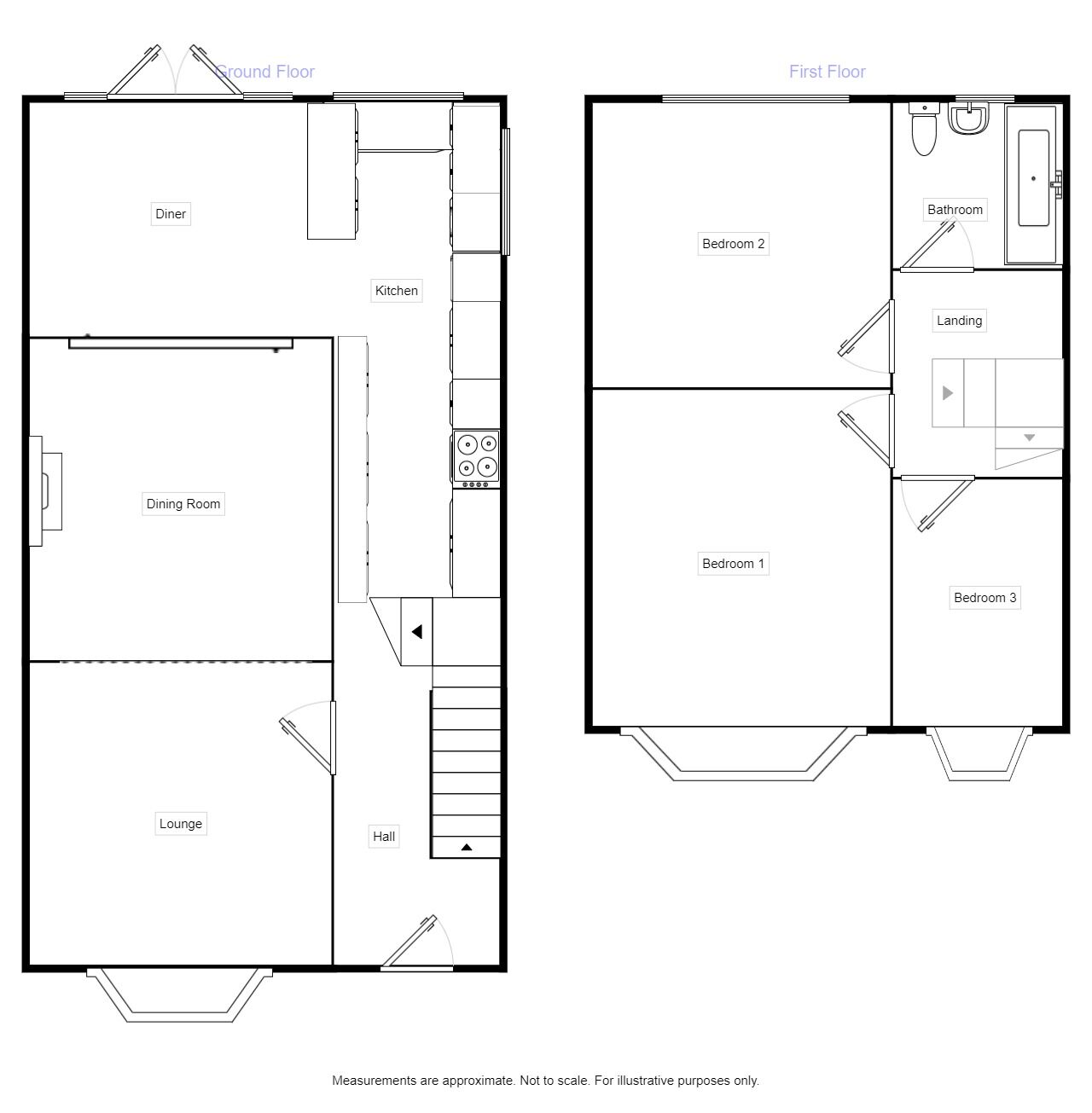 Floorplan of 3 bedroom Semi Detached House to rent, Queens Drive, Walton, Merseyside, L4