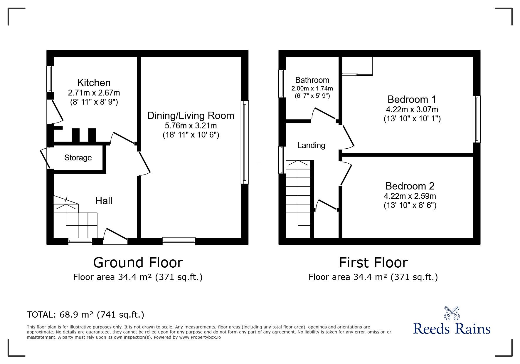 Floorplan of 2 bedroom Semi Detached House for sale, Allerford Road, Liverpool, Merseyside, L12