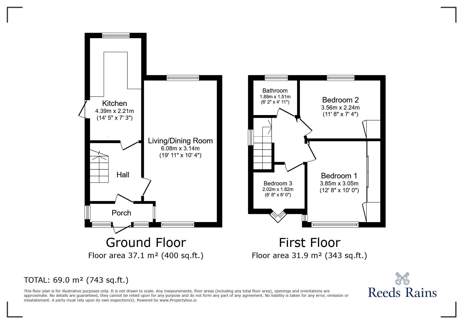 Floorplan of 3 bedroom Semi Detached House for sale, Elmtree Close, Liverpool, Merseyside, L12