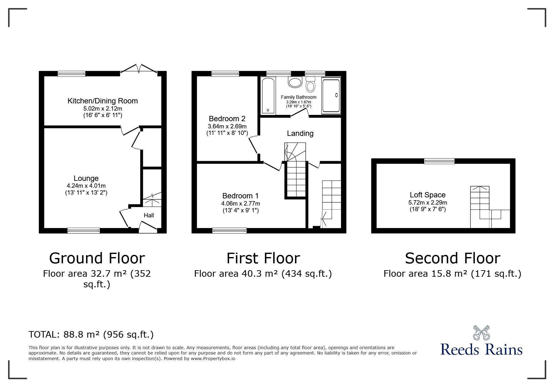 Floorplan of 2 bedroom Mid Terrace House for sale, Rothbury Road, Liverpool, Merseyside, L14