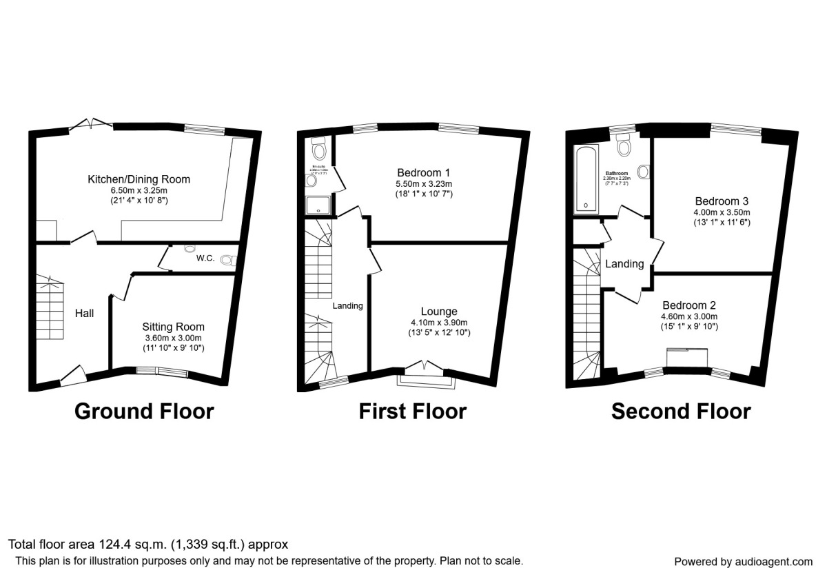 Floorplan of 3 bedroom Mid Terrace House to rent, Upton Rocks Avenue, Widnes, Cheshire, WA8