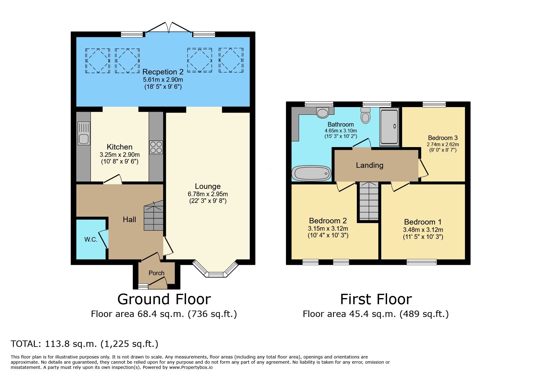 Floorplan of 3 bedroom Mid Terrace House for sale, Royal Avenue, Widnes, Cheshire, WA8