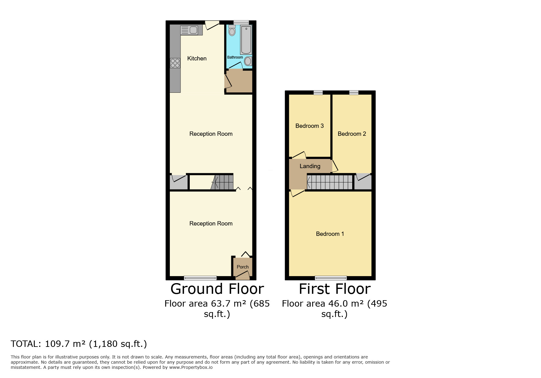 Floorplan of 3 bedroom Mid Terrace House for sale, Reay Street, Widnes, Cheshire, WA8