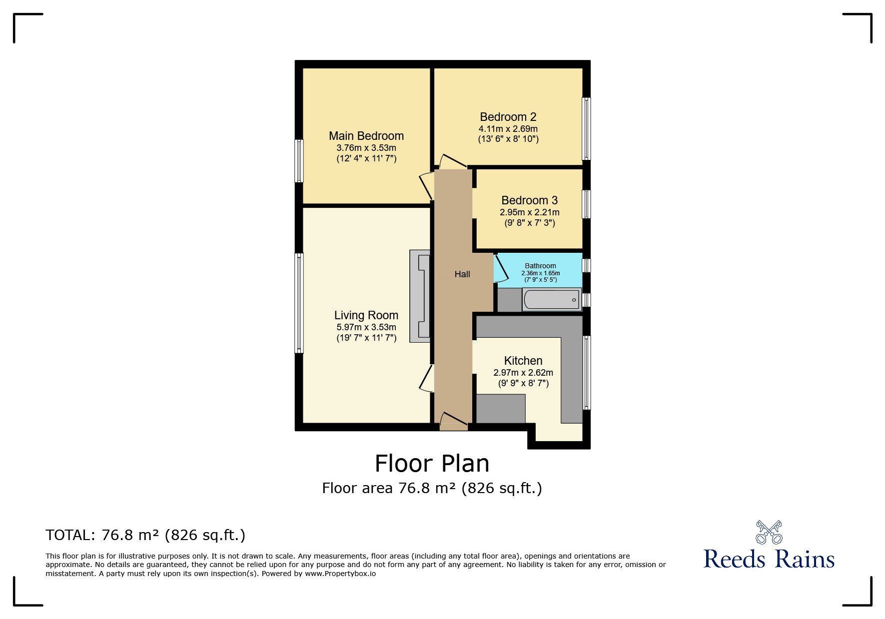 Floorplan of 3 bedroom  Flat to rent, Bancroft Road, Widnes, Cheshire, WA8