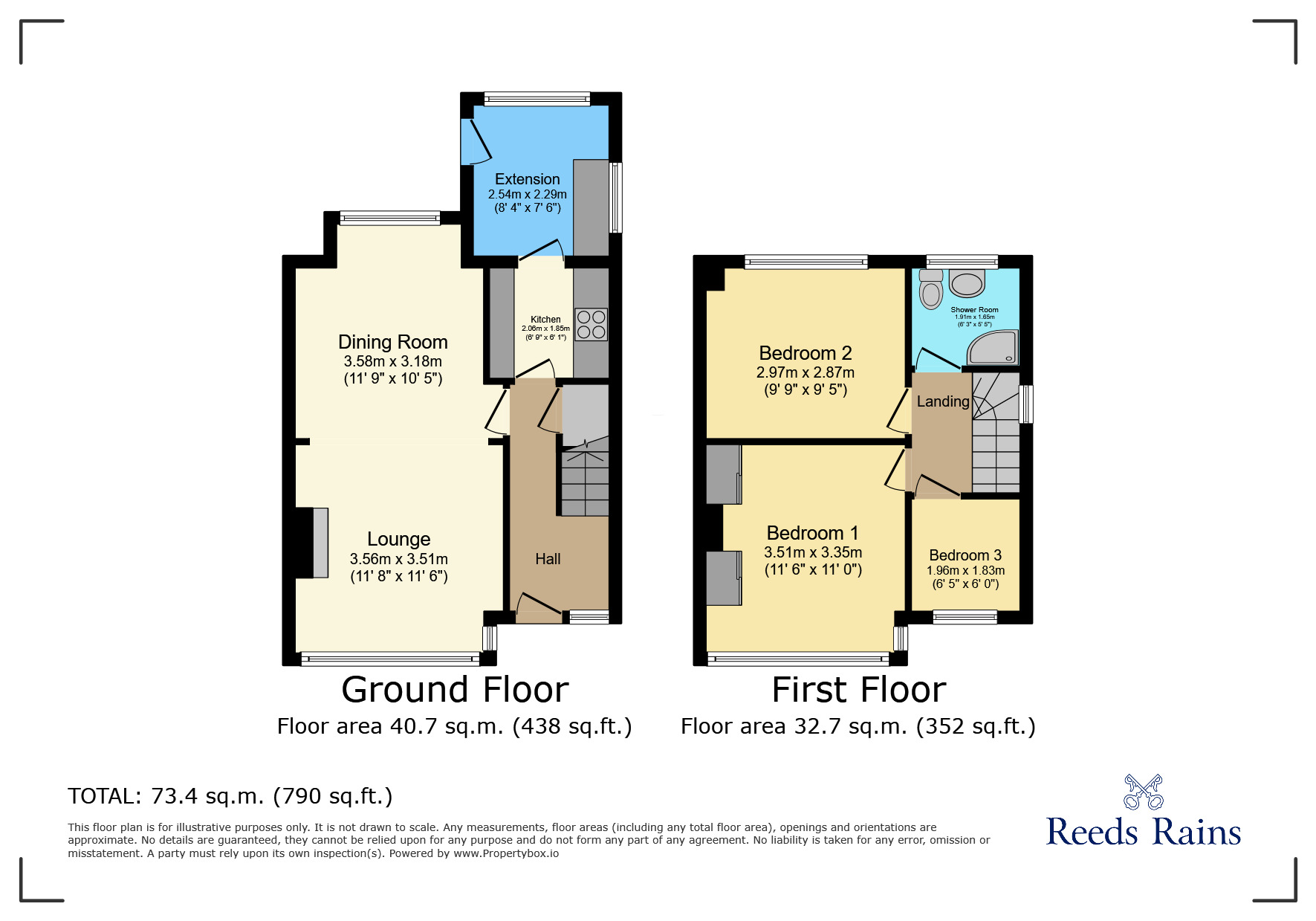 Floorplan of 3 bedroom Semi Detached House for sale, Lytham Road, Widnes, Cheshire, WA8