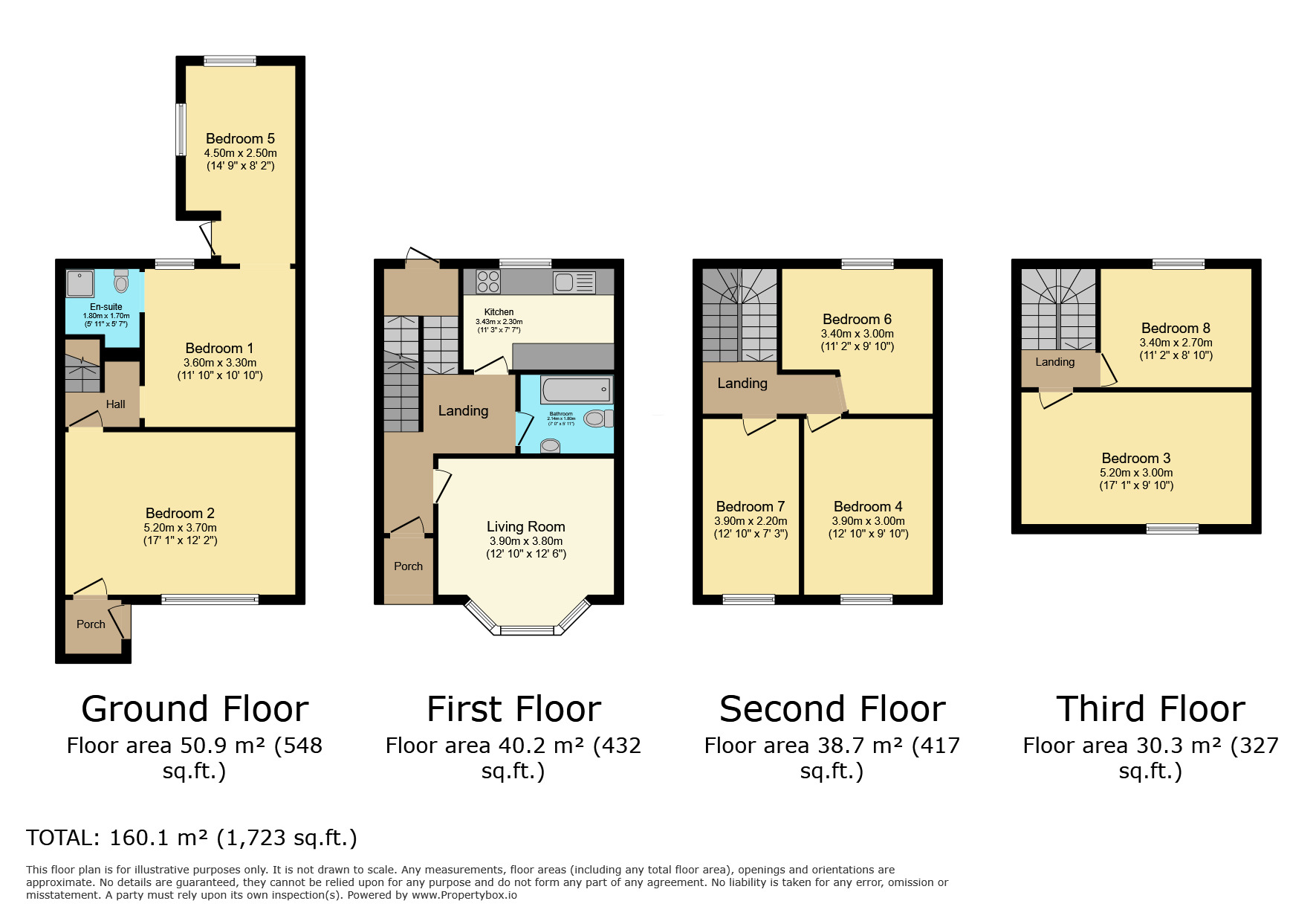 Floorplan of 8 bedroom Mid Terrace House for sale, Eaton Road, Margate, Kent, CT9