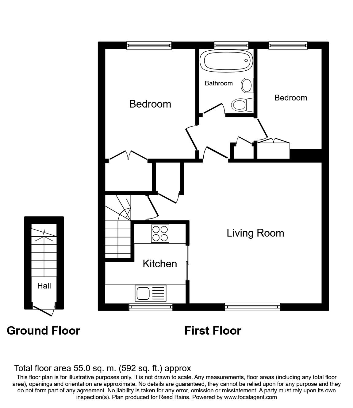 Floorplan of 2 bedroom  Flat to rent, Caldy Road, Handforth, Cheshire, SK9