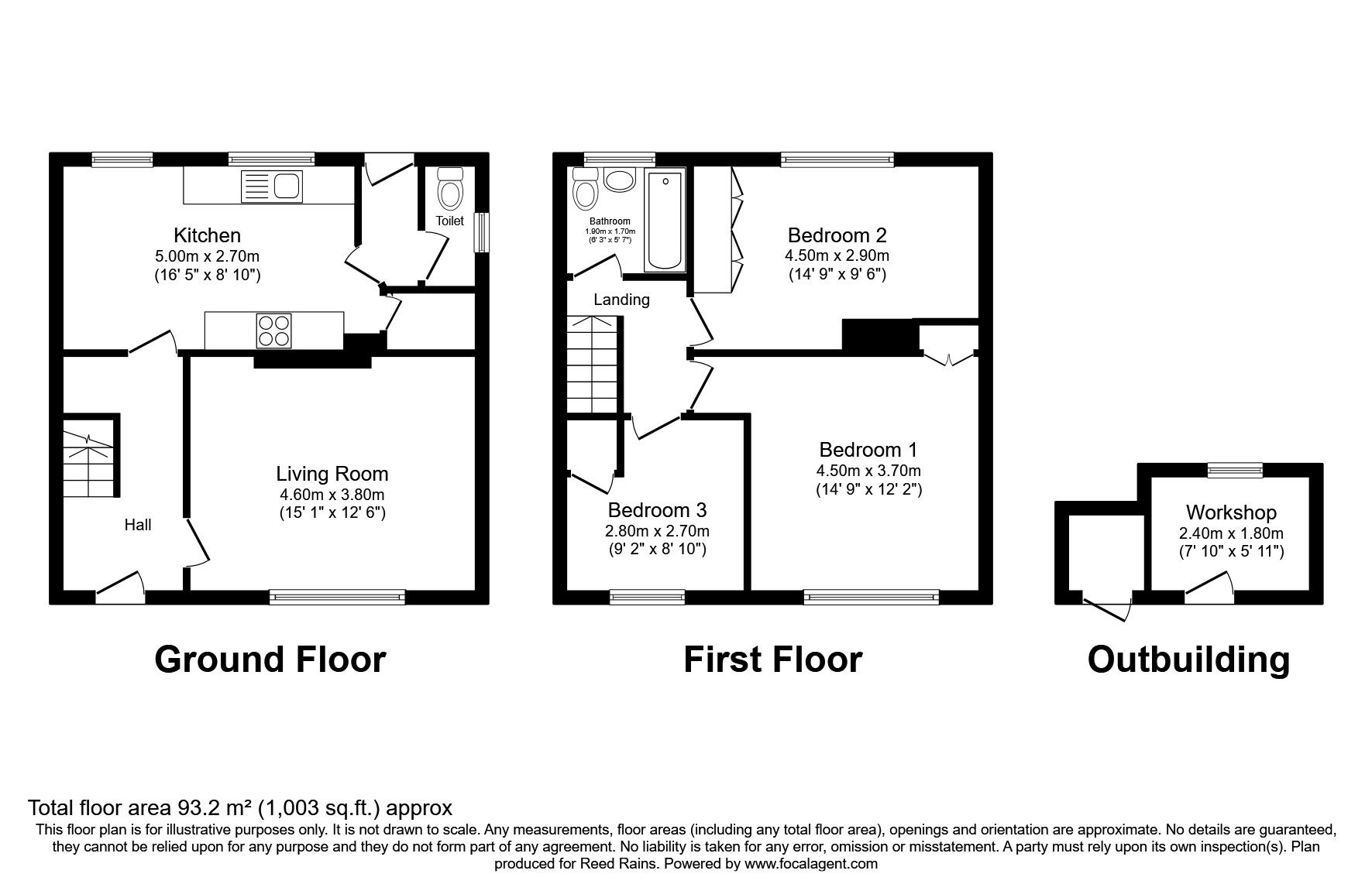 Floorplan of 3 bedroom Semi Detached House for sale, Cranford Road, Cheshire, SK9