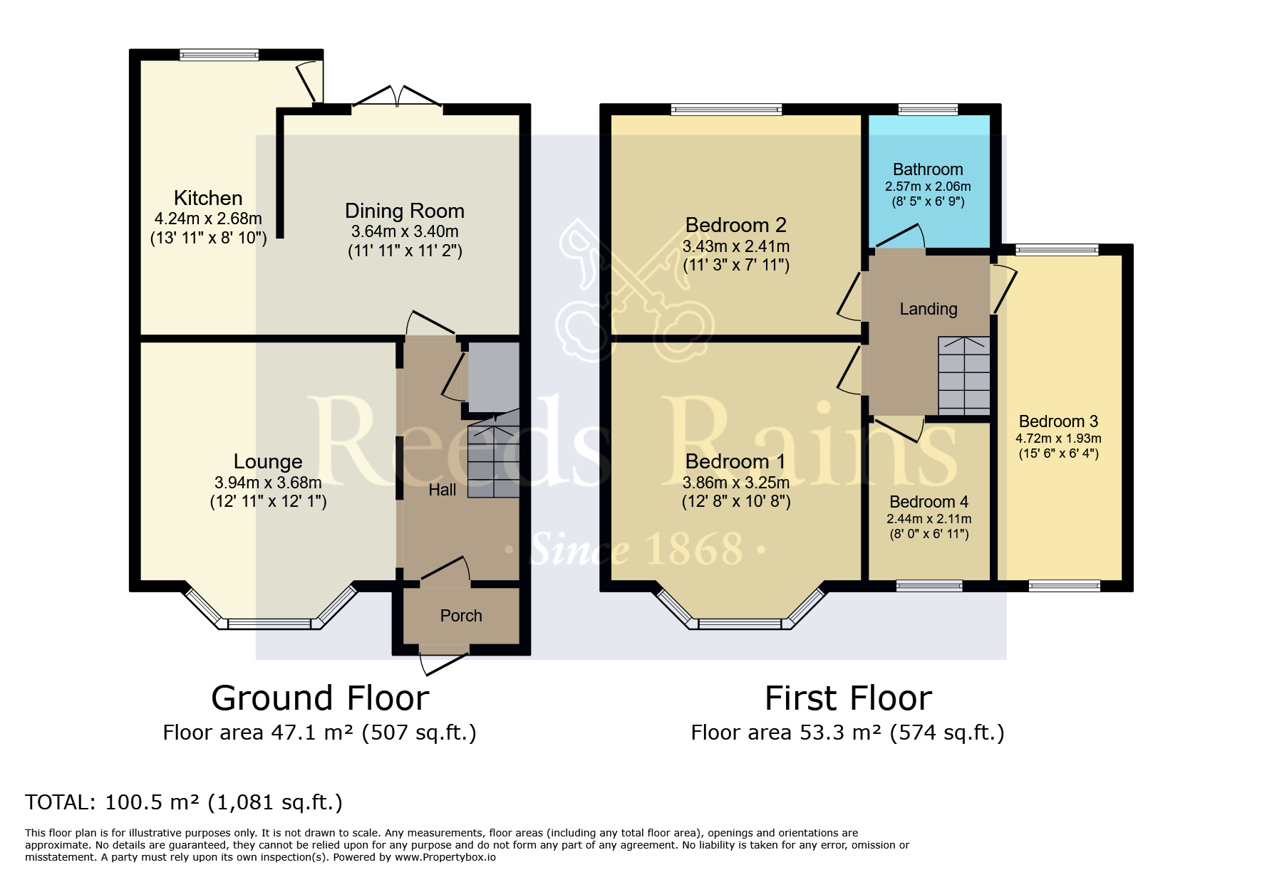 Floorplan of 4 bedroom Semi Detached House for sale, Lacey Avenue, Wilmslow, Cheshire, SK9