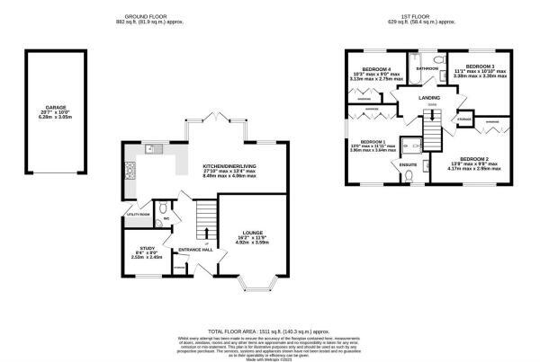 Floorplan of 4 bedroom Detached House to rent, Primrose Way, Wilmslow, Cheshire, SK9