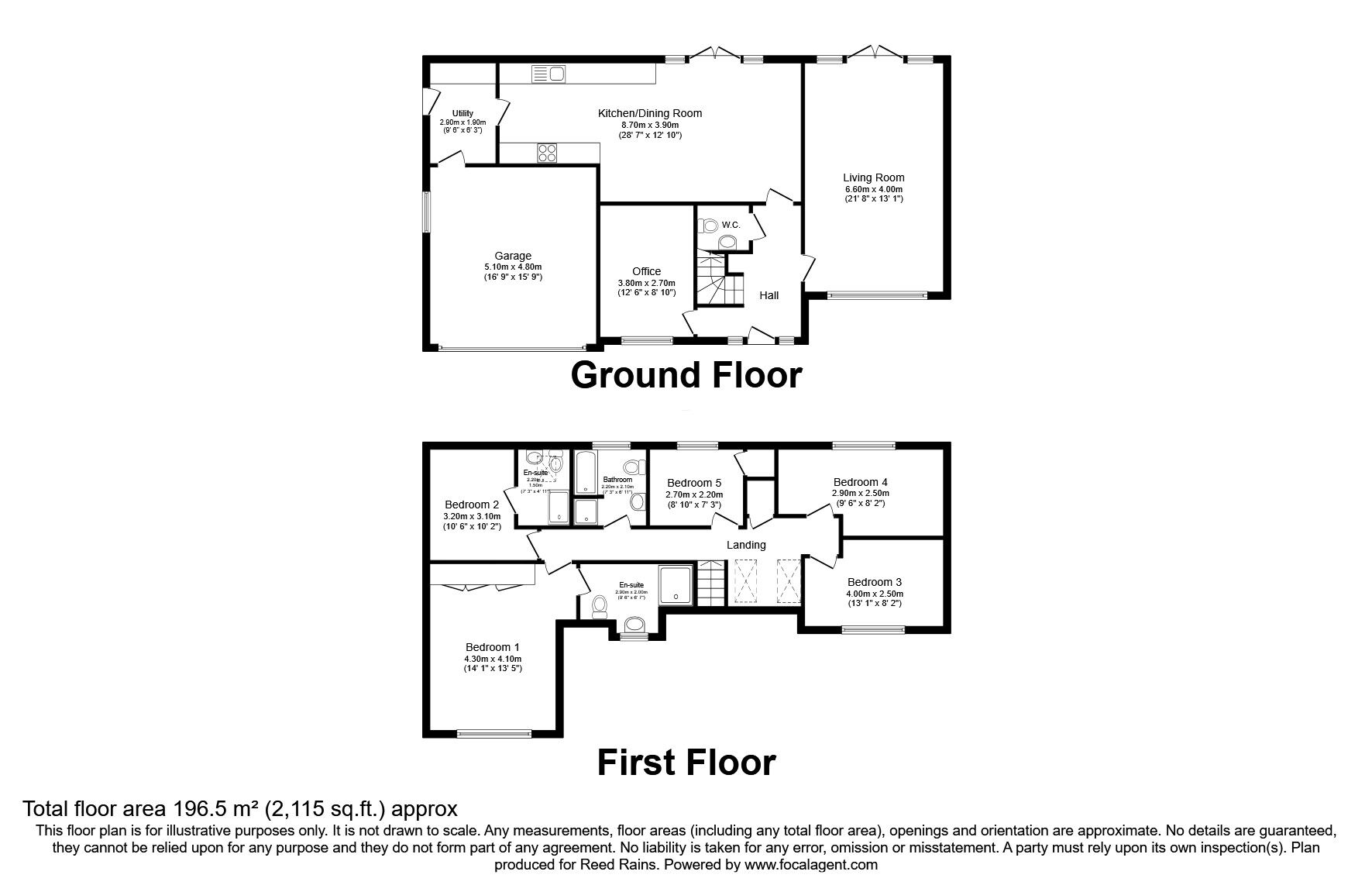 Floorplan of 5 bedroom Detached House for sale, Yates Grove, Wilmslow, SK9