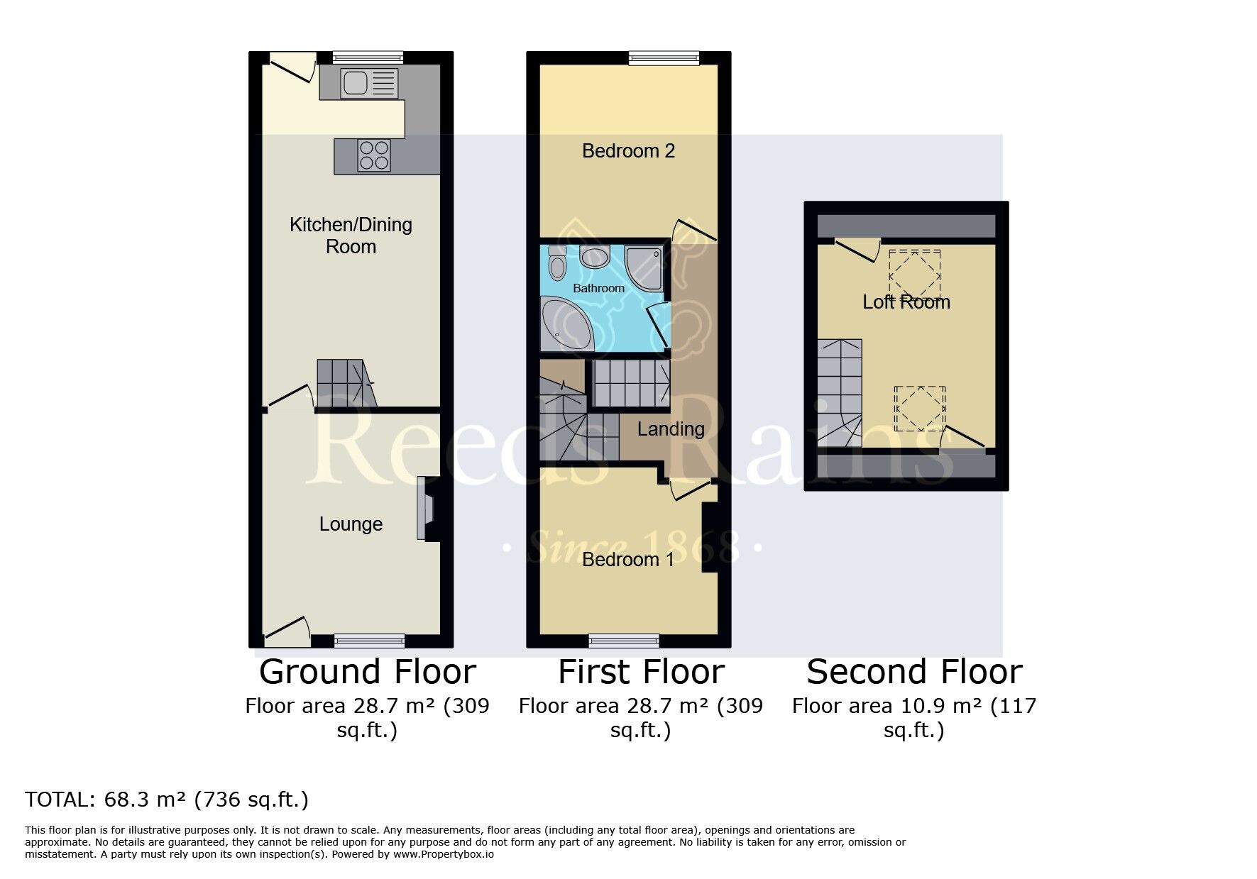 Floorplan of 2 bedroom Mid Terrace House for sale, Altrincham Road, Wilmslow, Cheshire, SK9