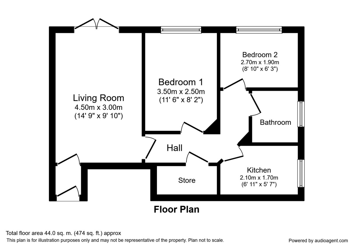 Floorplan of 2 bedroom  Flat to rent, Burnside Close, Wilmslow, Cheshire, SK9