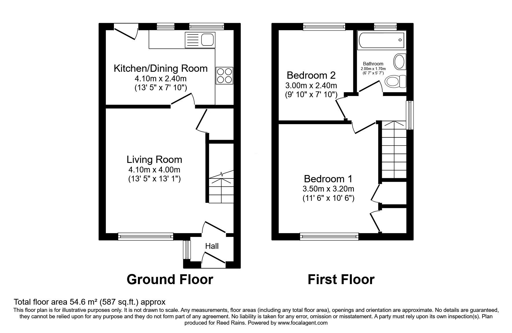 Floorplan of 2 bedroom Semi Detached House for sale, Connaught Close, Wilmslow, SK9