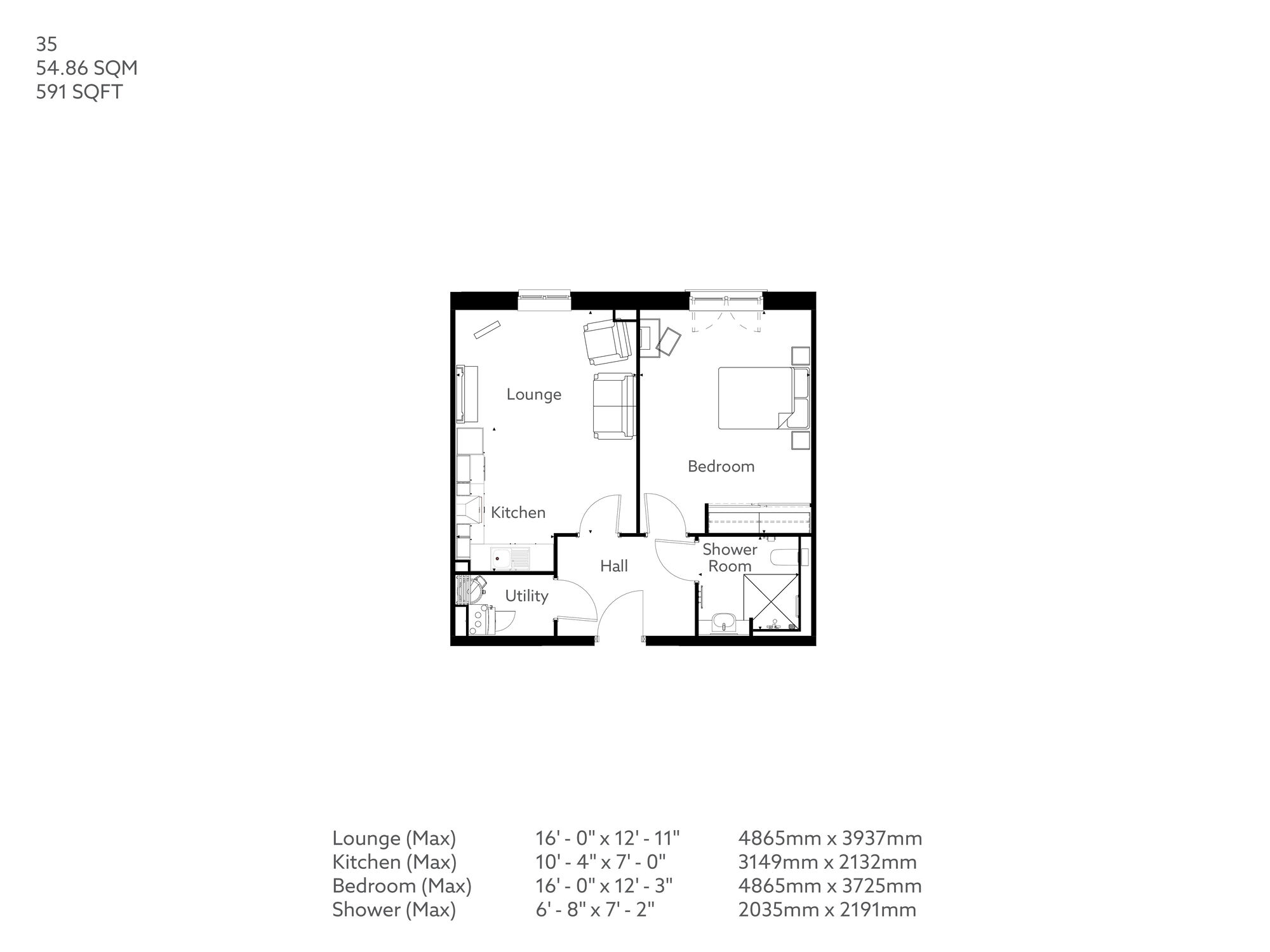 Floorplan of 1 bedroom  Flat for sale, Coare Street, Macclesfield, Cheshire, SK10