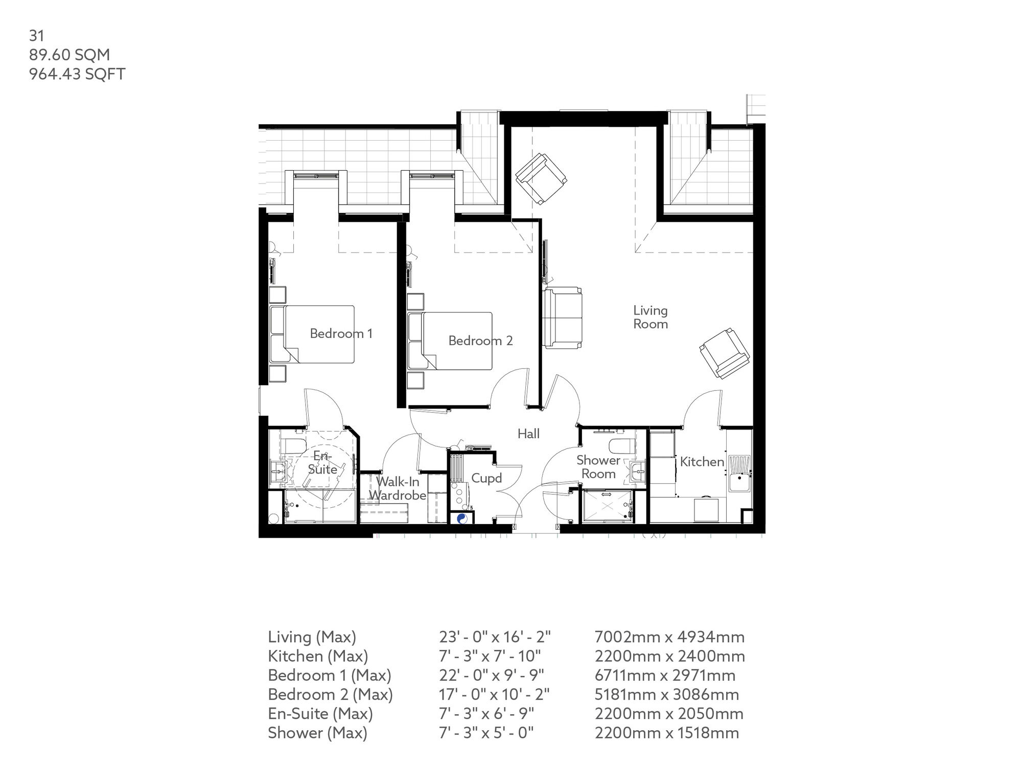 Floorplan of 2 bedroom  Flat for sale, Coare Street, Macclesfield, Cheshire, SK10