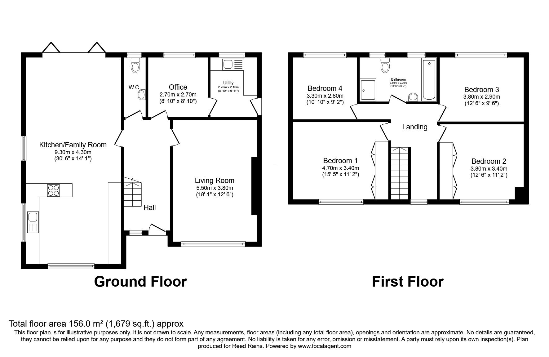 Floorplan of 4 bedroom Detached House for sale, Summerfield Place, Wilmslow, Cheshire, SK9