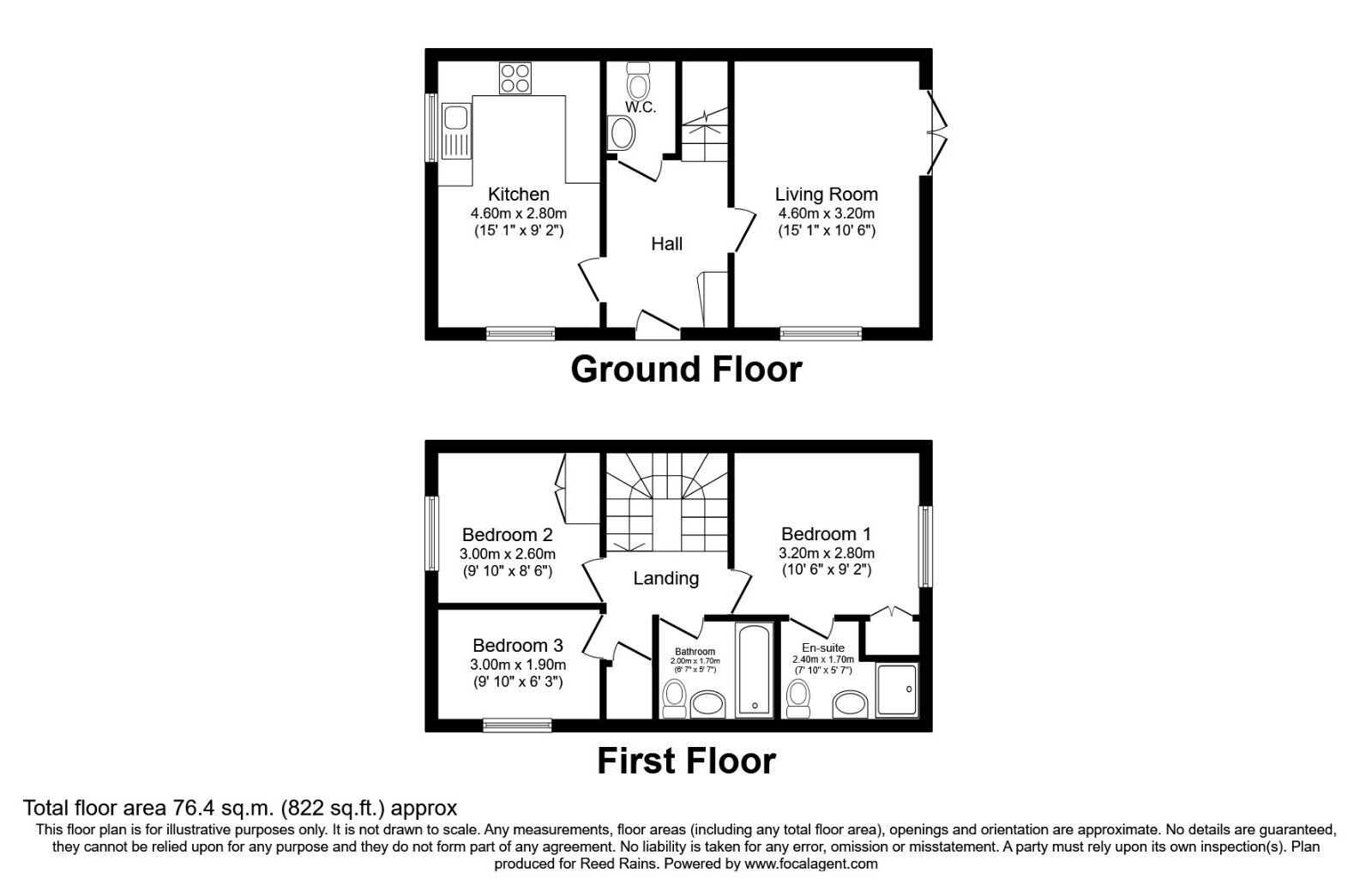 Floorplan of 3 bedroom Semi Detached House to rent, Hardy Road, Wilmslow, Cheshire, SK9