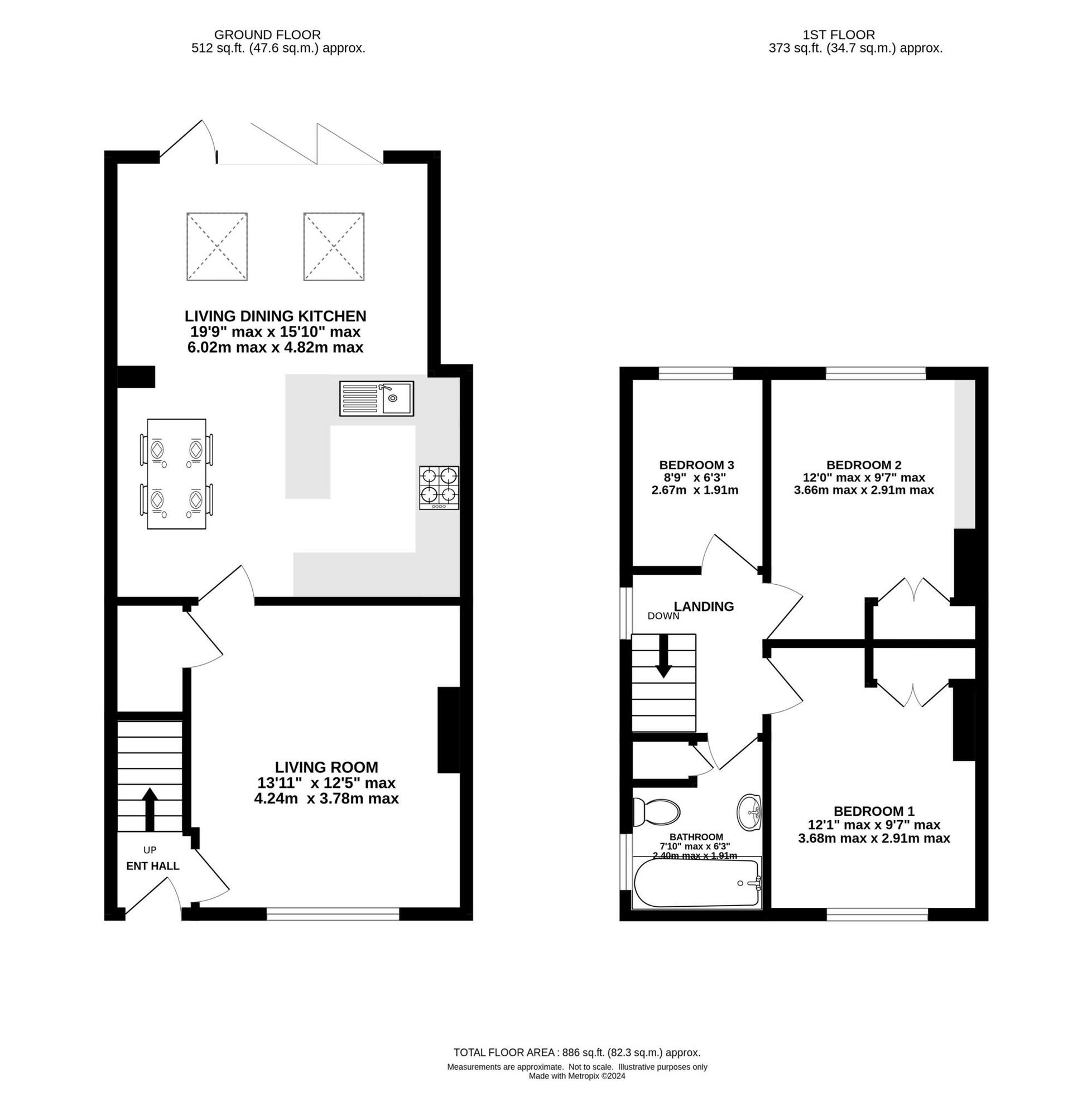 Floorplan of 3 bedroom Semi Detached House to rent, Warren Avenue, Knutsford, Cheshire, WA16