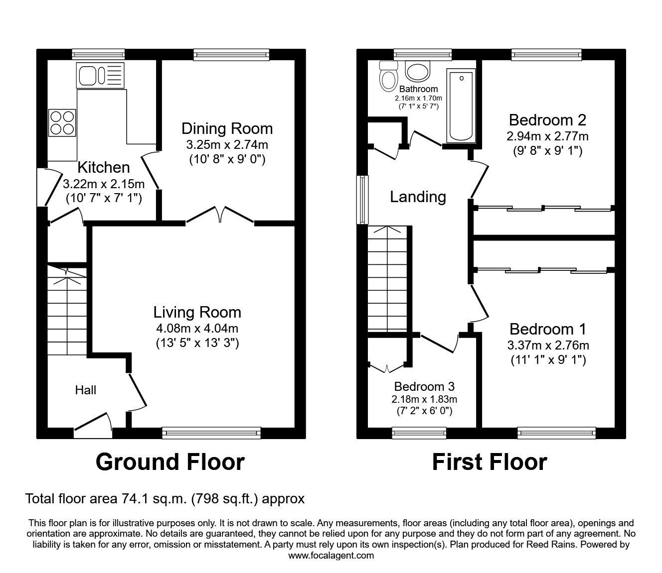 Floorplan of 3 bedroom Semi Detached House to rent, Gleadless Road, Sheffield, South Yorkshire, S2