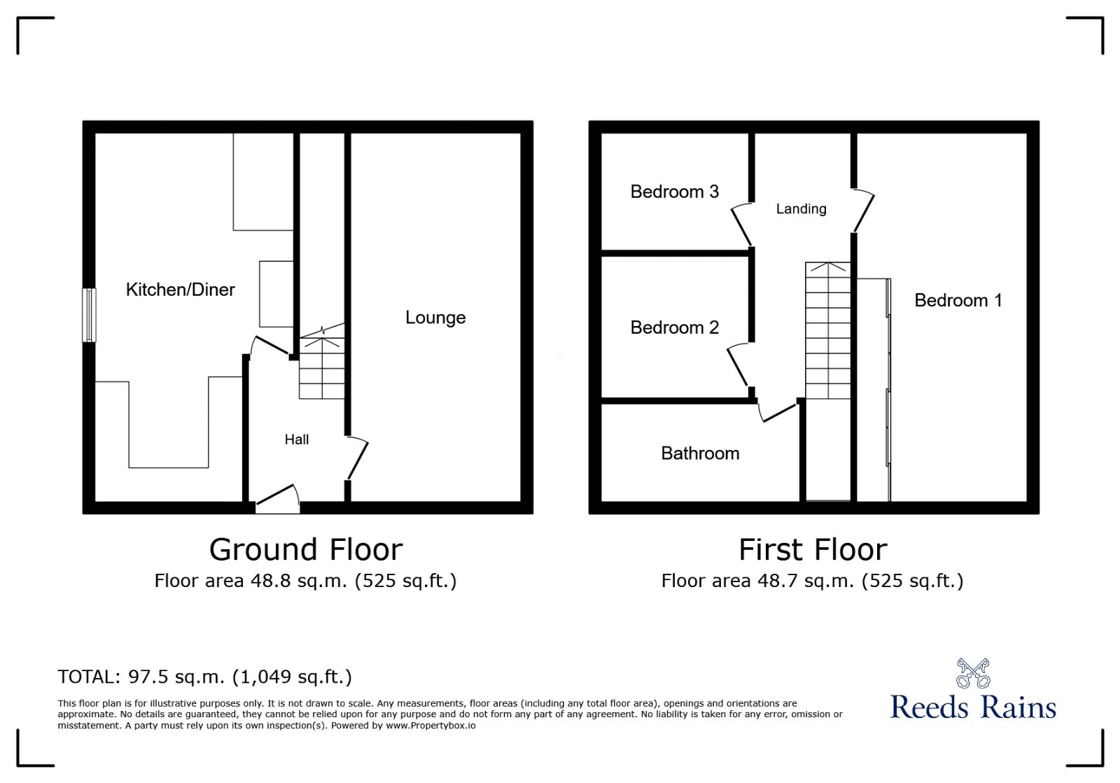 Floorplan of 3 bedroom Semi Detached House for sale, Charnock Dale Road, Sheffield, S12