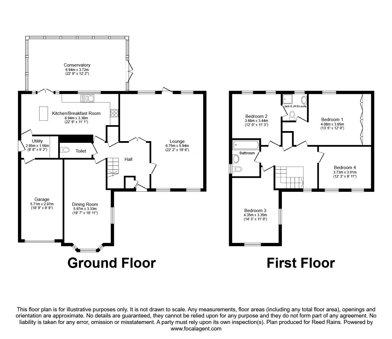 Floorplan of 4 bedroom Detached House for sale, Wentworth Avenue, Sheffield, South Yorkshire, S11