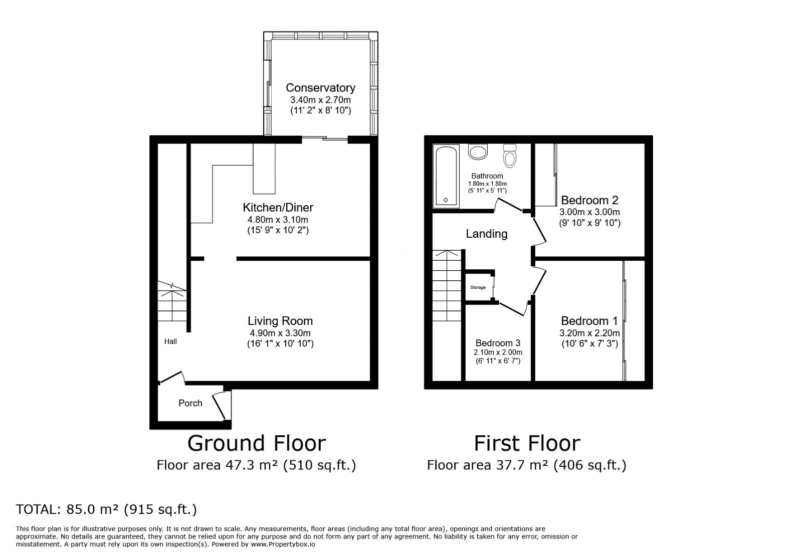 Floorplan of 3 bedroom Mid Terrace House for sale, Churchdale Road, Sheffield, South Yorkshire, S12