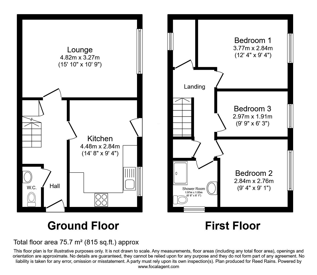 Floorplan of 3 bedroom Semi Detached House for sale, Chippinghouse Road, Sheffield, South Yorkshire, S8