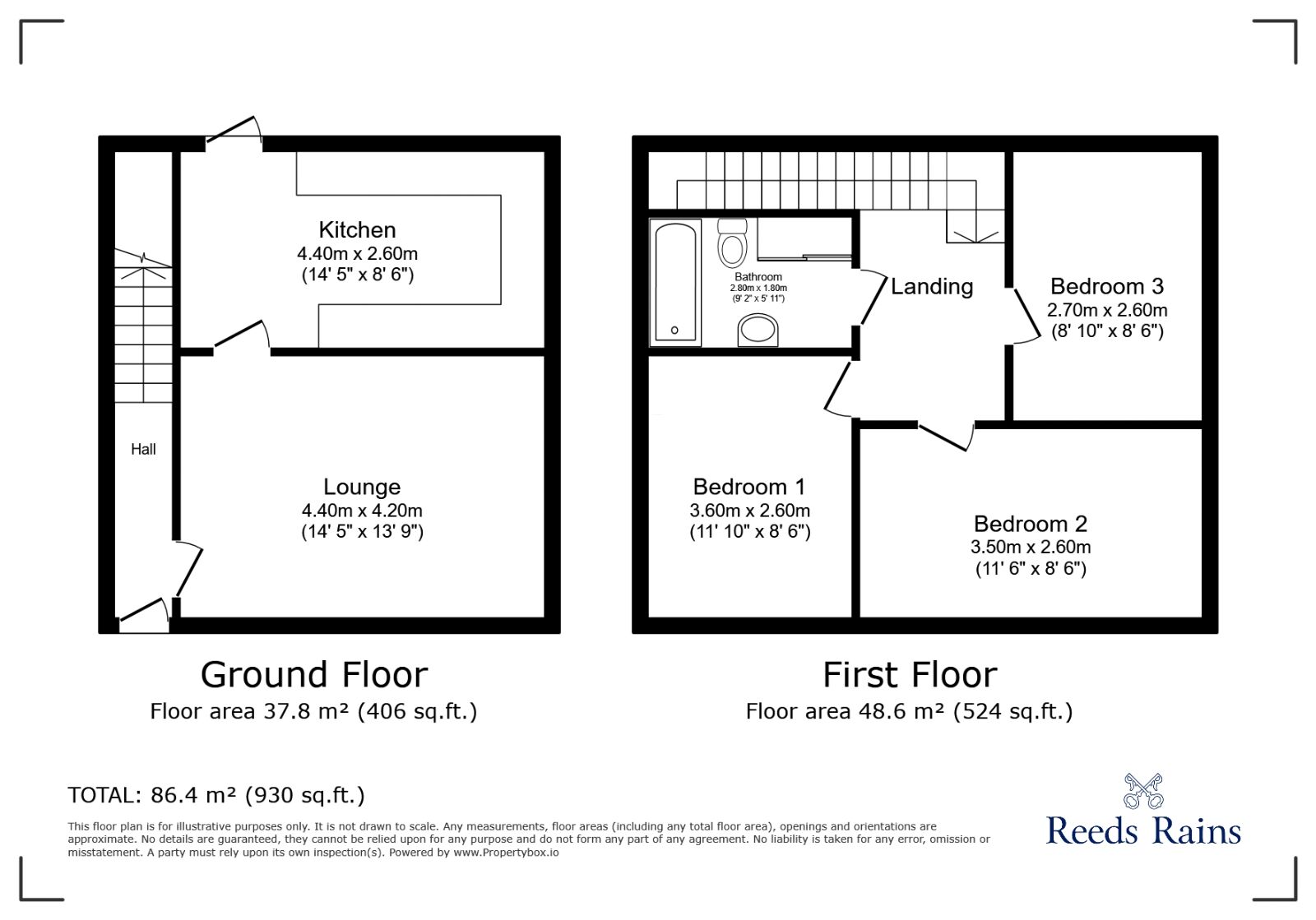 Floorplan of 3 bedroom Semi Detached House for sale, Anns Road North, Sheffield, South Yorkshire, S2