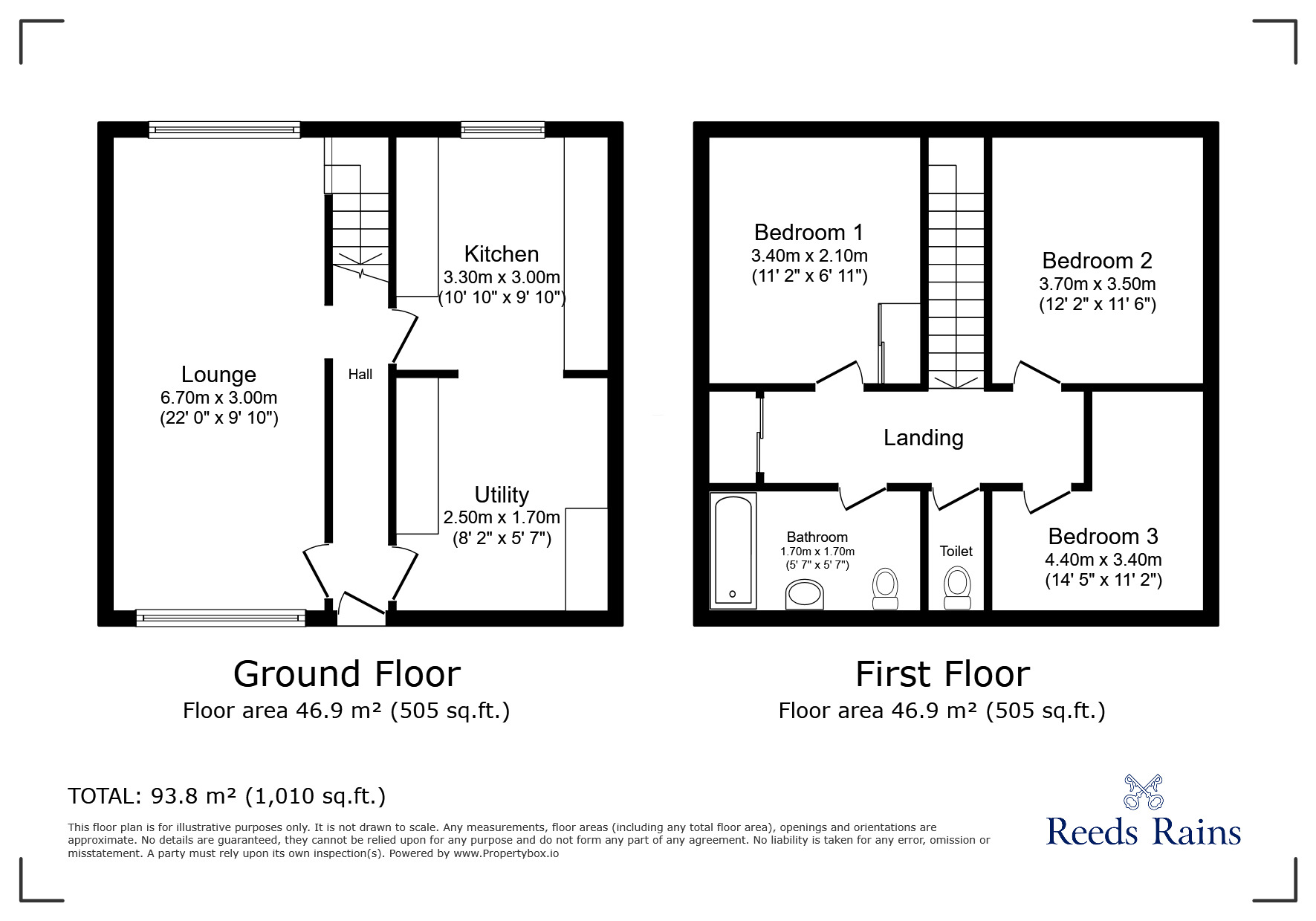 Floorplan of 3 bedroom Mid Terrace House for sale, Orpen Drive, Sheffield, South Yorkshire, S14