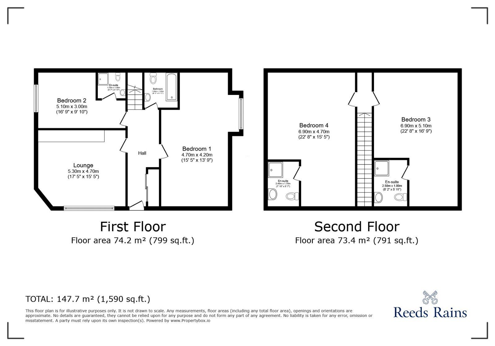 Floorplan of 4 bedroom  Flat to rent, Little London Road, Sheffield, South Yorkshire, S8