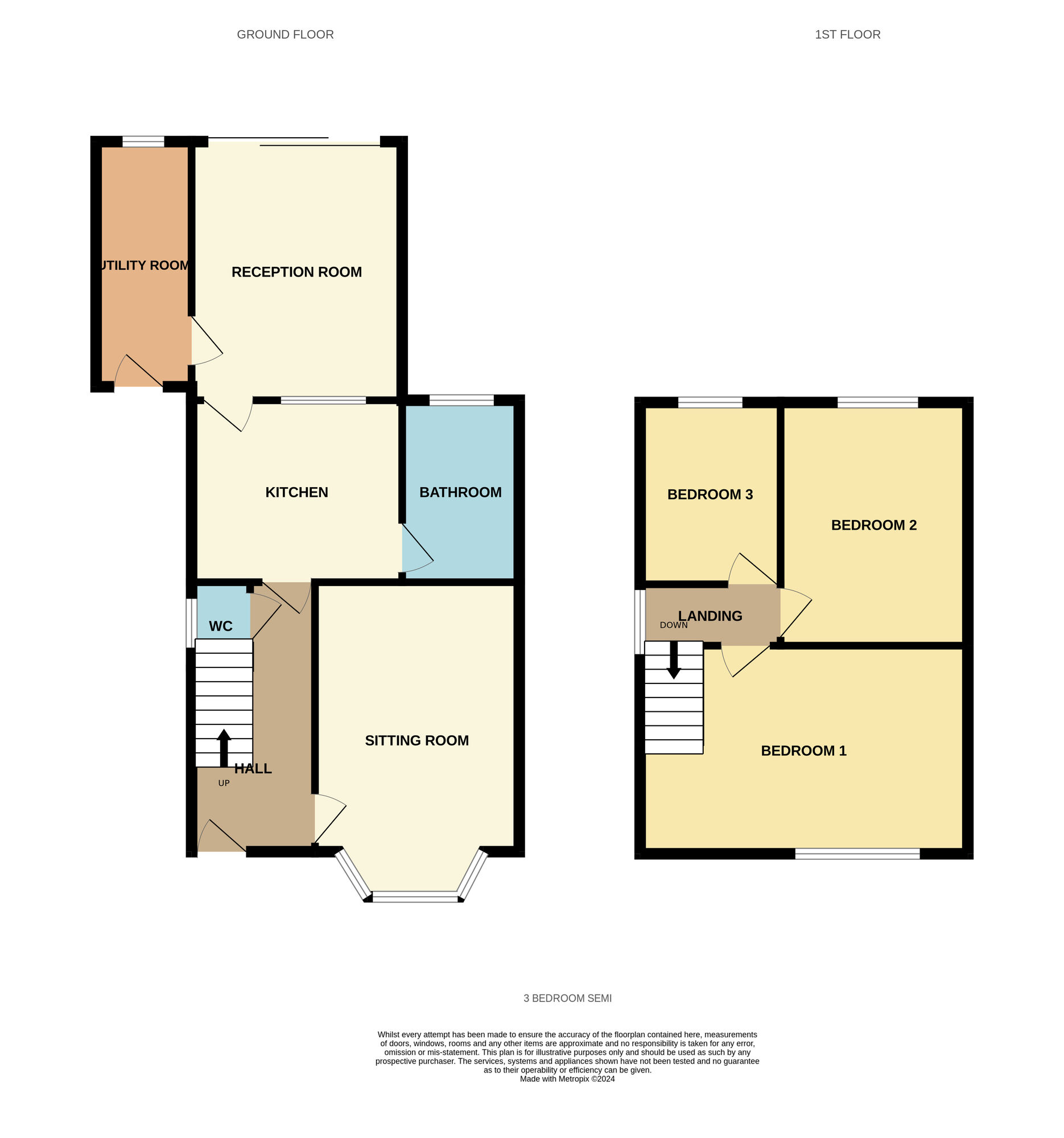 Floorplan of 3 bedroom Semi Detached House for sale, Holder Road, Yardley, Birmingham, B25