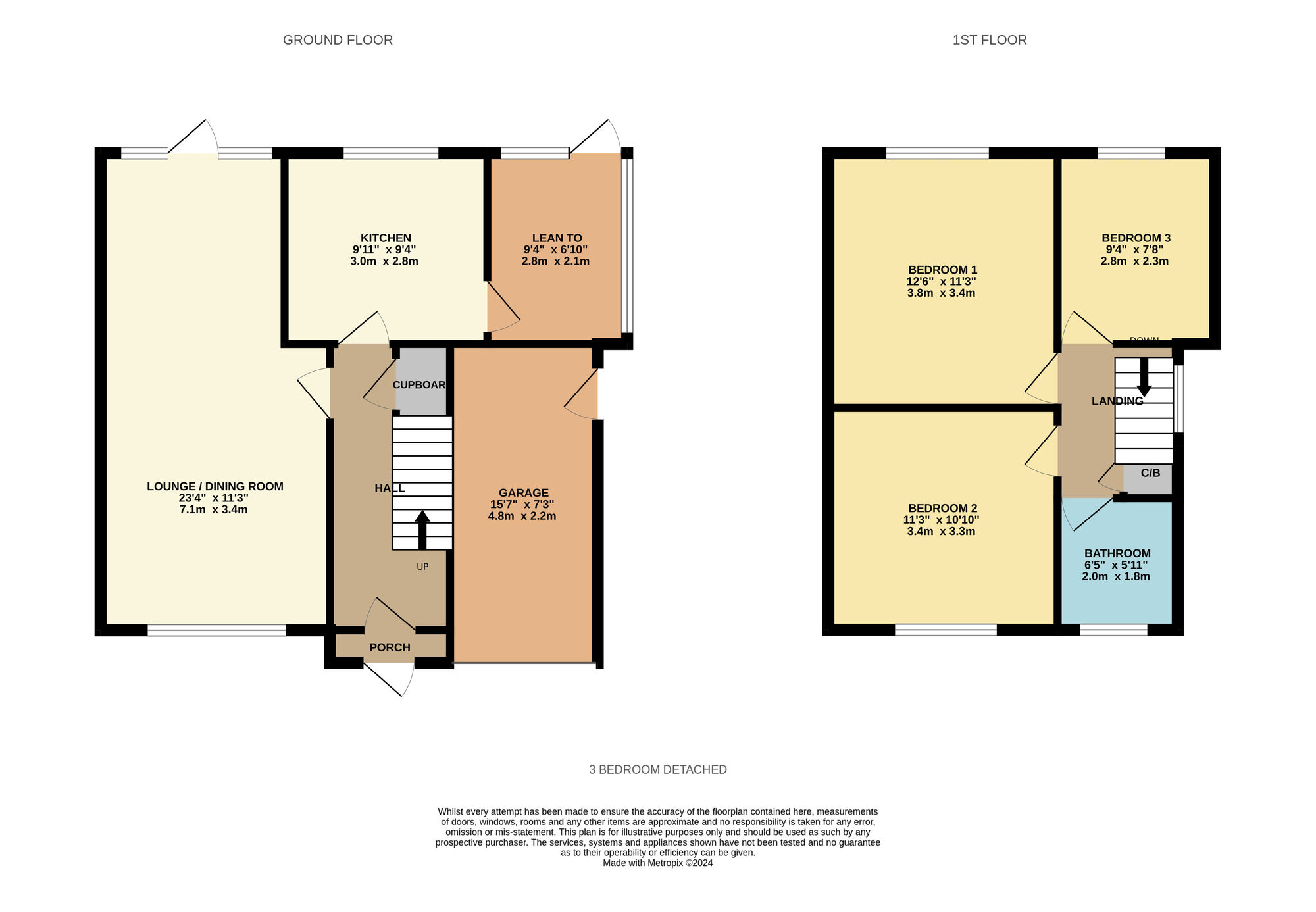 Floorplan of 3 bedroom Detached House for sale, Gayhurst Drive, Birmingham, West Midlands, B25