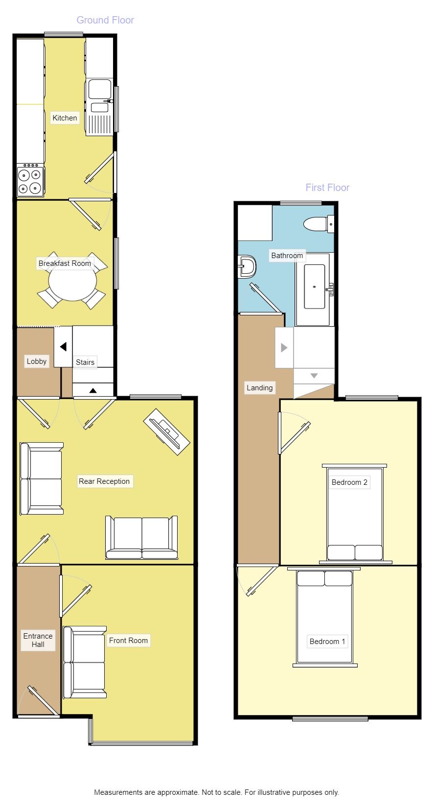 Floorplan of 2 bedroom Mid Terrace House for sale, Preston Road, Yardley, West Midlands, B26